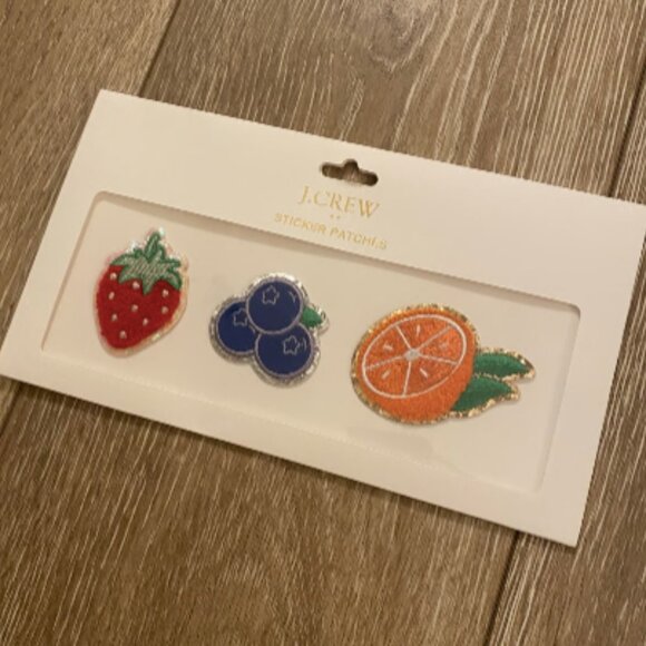 NWT J.Crew Factory Fruit 3 Pack Sticker Patches - Picture 2 of 4